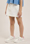 Solid Mini Skirt with Button Closure - 4