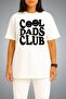Oversize Cool Dads Club Chest and Back Printed Unisex T-Shirt - 3
