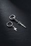 2 Steel Earrings and 1 Metal Mechanism Rfid Protected Automatic Card Holder Business Card Holder Set - 5