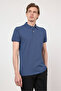 Polo Collar Short Sleeve Pocketless Slim Fit Cotton T-Shirt 1011260154 - 3
