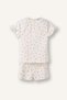 100% Cotton Ribbed 2-Piece Ecru Pajama Set for Baby Girl H5505A526Sm
