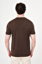 Plain Slim Fit Crew Neck 100% Cotton Short Sleeve Men's T-Shirt Brown - 36884.26Y - 4