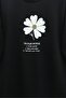 Floral Embroidery Detailed Crew Neck Combed Cotton Tunic - Black - 2