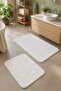 Plush Soft Texture Non-Slip Base 2-Piece Bath Mat Set – 60X100 & 50X60 cm - Floral