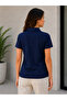 Women's Polo Collar Striped Short Sleeve Body Lycra - 2