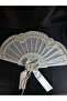 Vintage Bridal Fan with Pearls - 3