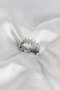 Silver Color Brass Row Star Model Zircon Stone Women's Ring