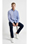 Men's Long Sleeve Striped Linen Shirt 2576