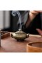 Vintage Round Incense & Bakhoor Burner – Traditional Star Pattern Design, Brass, 7.7 x 4.3 cm | Decorative Metal Holder for Home & Aromatherapy - 7