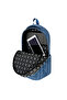 Galb Turquoise Tr3 Set of 2 Lux Crinkle Fabric High School and Middle School Backpack + Pen Holder Monkey - 3