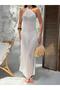 Women's Long Gold Openwork Transparent Liona Beach Dress - 4