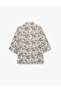 X Melis Ağazat - Linen Blend Kimono with Pockets and Floral Embroidery Detail - 4