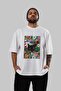For the Sake of Cats 124 Front Cat Printed White Oversize T-Shirt 100% Cotton Unisex Cat Lover Premium Design - 6