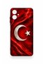 Samsung A06 Compatible Turkish Flag Patterned Silicone Case - 3