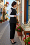 Women's Plus Size Sleeveless Vest Pants Set Buttoned Woven Fabric Regular Cut Daily Casual Stylish - 2