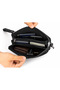 Men's Genuine Leather Black Multi-Compartment Handbag - 4