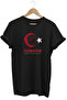 Minimalist Turkey Moon Star Printed Football Fan T-Shirt