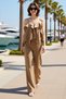 Women's Plus Size Thin Strap Ruffle Voile Woven Blouse Pants Set V-Neck Sleeveless Casual Comfortable