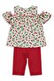 Strawberry Patterned Set for 2-5 Years - Ecru - 3