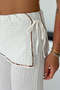 Women's Sequin Stripe Detailed Pareo-Looking Wide-Leg Trousers - 7
