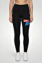 Women Tight Fit Brand Logo Training Leggings, Black