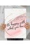 Alayra Pink Background Be Happy With You Have Life Changing Printed Quotes wall Posters for Home