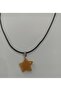 Natural Stone Brown Jade Black String Star-Shaped