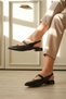 Women's Black Patent Leather 2cm Short Heeled Casual Shoes Tr23Ms03A - 6