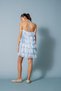 Flying Pleated Short Dress Blue - 4