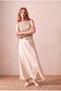 Women's Beige Lace Slim Fit Crew Neck Sleeveless Crop Blouse Ema - 3