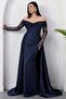 Strpalez Collar Satin Shawl Detail Beaded Dress Ecr5879 - 5