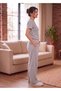 2-Piece Women's Sweatpants (Black & Gray) Oversize Baggy Sweatpants Wide Leg Hijab Set - 5