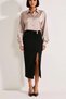 Women's Midi Skirt High Waist Buckle Slit Stretchy Knitted Pencil Cut Scuba Crepe Comfortable Daily Casual - 4
