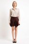 Women's Asymmetrical Cut Floral Pattern Mini Shorts Skirt Regular Waist Jacquard Knitted Lined L Size Casual - 4