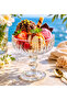 6-Piece Glass Footed Magnolia Bowl, Dessert Serving Bowl, Ice Cream Bowl, Magnolia 235ml - 4