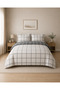 Line Patterned Double 200 X 240 Duvet Cover Set with Elastic Sheets - 4