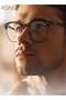 Retro Semi Rimless Blue Light Blocking Glasses Blue Light Filter Computer Reading Gaming TV Phones Square Eyeglasses Fashion Anti Eyestrain Headache Eyewear for Men Women Black - 2