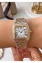 Women's Silver Gold Metal Cord Square Case Wrist Watch with 2 Year Warranty - 2