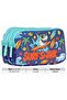 Kids Super Shark Printed Green - Navy Blue Boys' School Pencil Case Pencil Bag - L5356 - 3