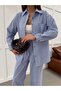 Blue Striped Double Shirt and Trousers Set - 3