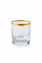 Dalia 24 Carat Gold Gilded 200 ml 6 Piece Glass Whiskey Glass 9-01010351