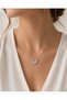316L Steel Silver Color Zircon Stone Swan Pendant Women's Stainless Tarnish Resistant Chain Necklace 45 cm Tarnish Resistant