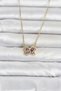 Chain Gold Color Purple Butterfly Model Women's Necklace - Ebj260612W43967