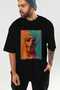 For Dog Lovers 1 Black Oversized T-Shirt with Front Dog Print 100% Cotton Unisex Dog Lover Premium Design - 7
