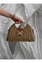 Small Size Camel Straw Bag with Butterfly Detail 20X27 Cnt1032 - 2