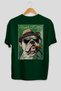 For Dog Lovers 67 Back Dog Print Green Oversize T-Shirt 100% Cotton Unisex Dog Lover Premium Design