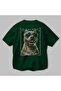 For Dog Lovers 49 Green Oversize T-Shirt with Back Dog Print 100% Cotton Unisex Dog Lover Premium Design - 3