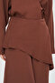 Women's Asymmetrical Waist Detailed Solid Color Wide Leg Pants - 3