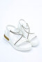 Bln 310 Sandals with Stone Band Detail and Elastic Ankle Strap