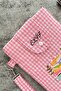 Fabric Book Cover with Hand Strap Book Bag Gingham Book Lover Gift - 7